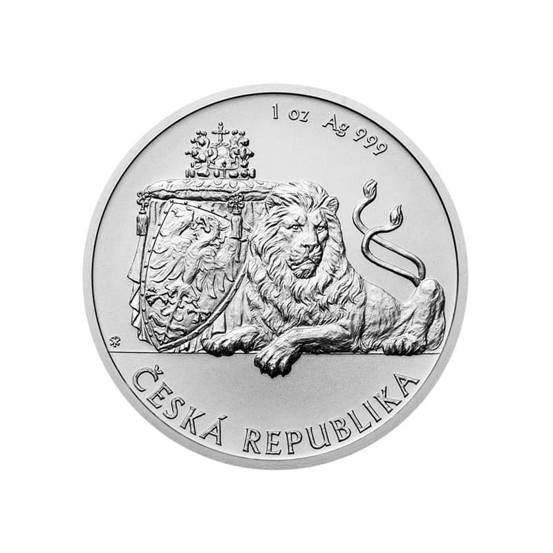 Stříbrná mince 1 Oz Český lev 2018