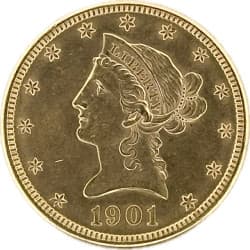 Zlatá mince 10 Dollar Liberty Head 1893