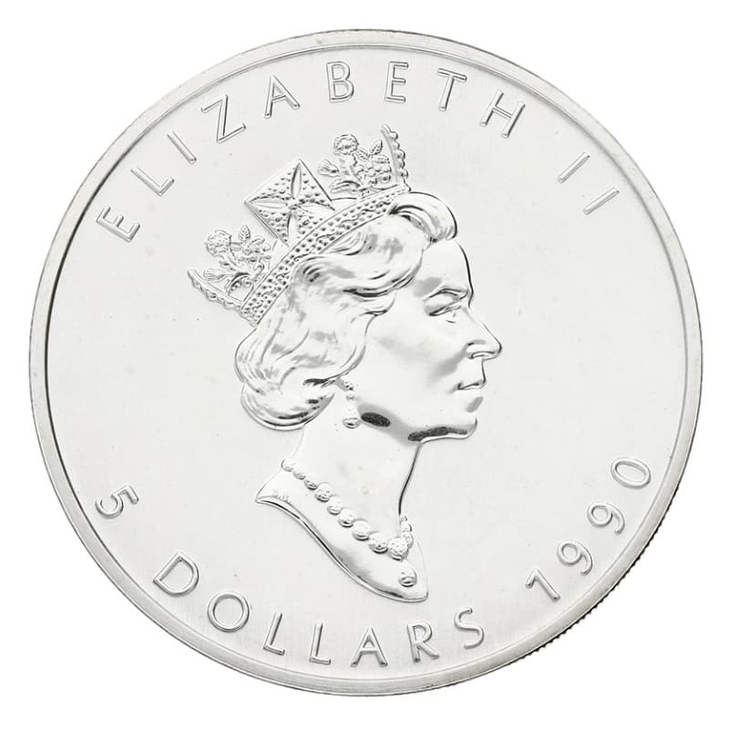 Stříbrná mince 1 Oz Maple Leaf 1990
