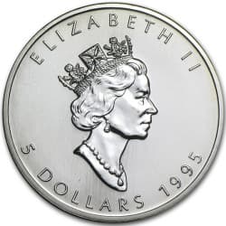 Stříbrná mince 1 Oz Maple Leaf 1995