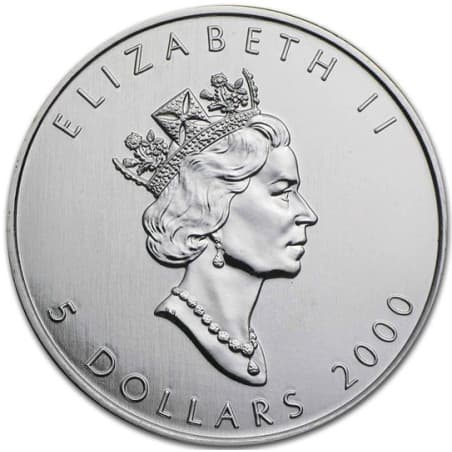 Stříbrná mince 1 Oz Maple Leaf 2000