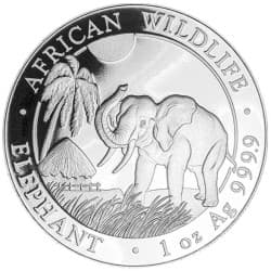 Stříbrná mince 1 Oz African Wildlife Elephant 2017
