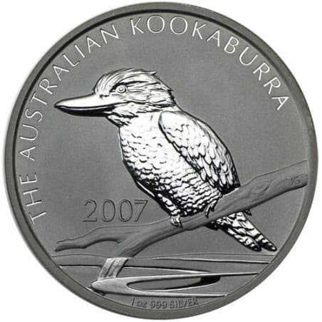 Stříbrná mince 1 Oz Kookaburra 2007
