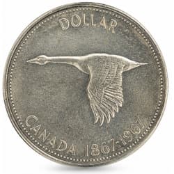 Stříbrná mince 1 Dollar Canada Flying Goose 1967
