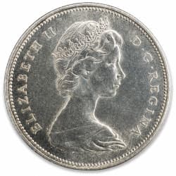 Stříbrná mince 1 Dollar Canada Voyageur 1953–1966 Elizabeth II