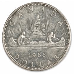 Stříbrná mince 1 Dollar Canada Voyageur 1953–1966 Elizabeth II
