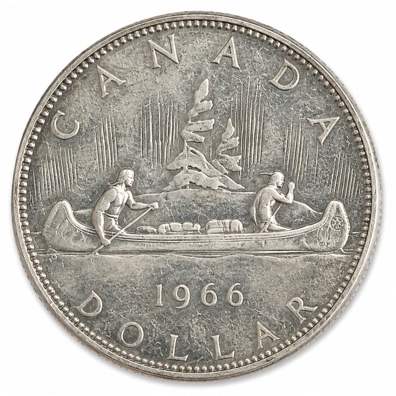 Stříbrná mince 1 Dollar Canada Voyageur 1953–1966 Elizabeth II
