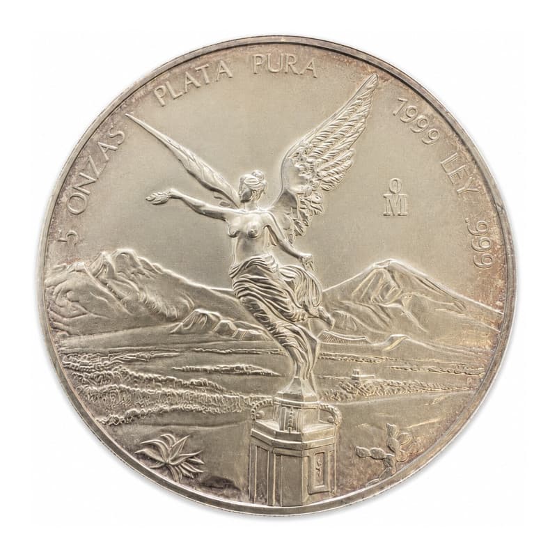 Stříbrná mince 5 Oz Libertad 1999