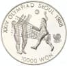 Stříbrná mince 10000 WON XXIV OLYMPIAD SEOUL Volleyball- 1987