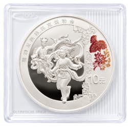 Stříbrná mince 1 Oz Olympijské hry v Pekingu 2008 - Čínský tanec Yangge