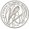 Stříbrná mince 5 EURO 2006 Winter Olympics Ski Jumping Proof - 2005