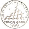 Stříbrná mince 10 EURO 2006 Winter Olympics - Alpine Skiing Proof - 2005