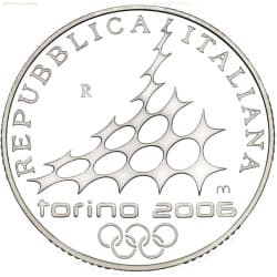 Stříbrná mince 10 EURO 2006 Winter Olympics - Speed skating Proof - 2005