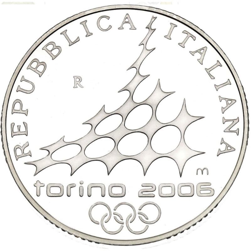 Stříbrná mince 10 EURO 2006 Winter Olympics - Speed skating Proof - 2005