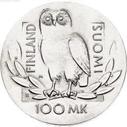Stříbrná mince 100 Markkaa University of Helsinki - 1990 Proof