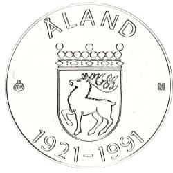 Stříbrná mince 100 Markkaa Aland - 1991 Proof