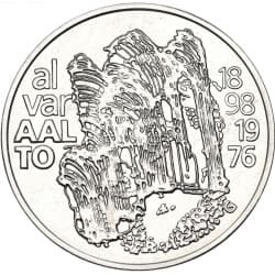 Stříbrná mince 100 Markkaa Alvar Aalto - 1998 Proof