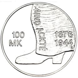 Stříbrná mince 100 Markkaa Aino Ackte - 2001 Proof