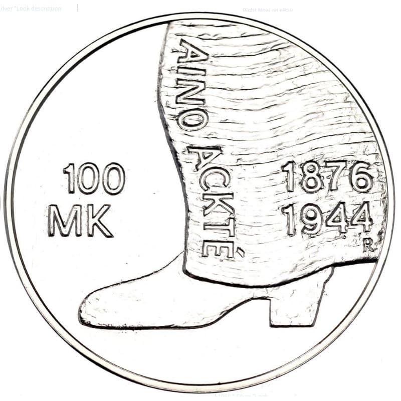Stříbrná mince 100 Markkaa Aino Ackte - 2001 Proof