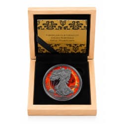 Stříbrná mince 1 Oz American Eagle Golden Noir Series Solar Eclipse 2022