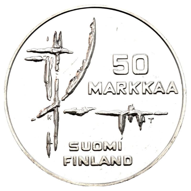 Stříbrná mince 50 Markkaa World Ice Hockey Championship Games - 1982 Proof