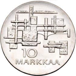 Stříbrná mince 10 Markkaa Independence - 1967 Proof
