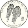 Stříbrná mince 10000 WON XXIV OLYMPIAD SEOUL Cycling - 1988