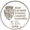 Stříbrná mince 5 Diners - Joan Martí i Alanis XVII Winter Olympic Games - 1993 Proof