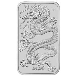 Stříbrná mince ve tvaru slitku 1 Oz Rectangular Dragon 2026
