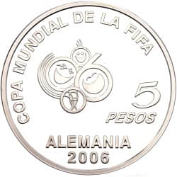 Stříbrná mince 5 Pesos FIFA World Cup Germany 2006 - 2003 Proof
