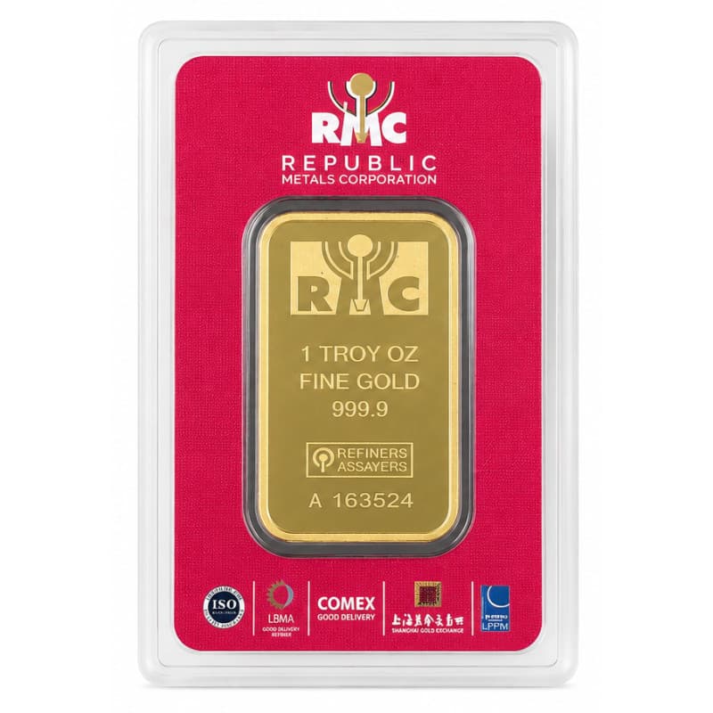 Zlatý slitek 1 Oz  Republic Metals Corporation (RMC)