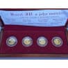 Sada zlatých medailí 4 x 1/10 Oz Karel IV. a jeho manželky 2008 Proof