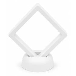 Rámeček na minci 3D box 70 mm bílá + kulatý stojánek
