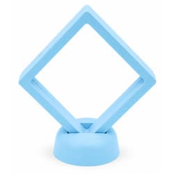 Rámeček na minci 3D box 90 mm světle modrá + kulatý stojánek
