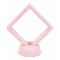 Rámeček na minci 3D box 90 mm světle růžová + kulatý stojánek