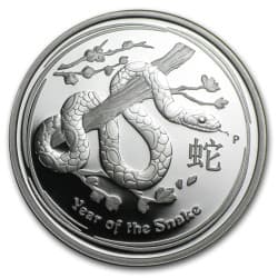 Stříbrná mince 1/2 Oz Australian Lunar Series II Year of the Snake 2013 Proof