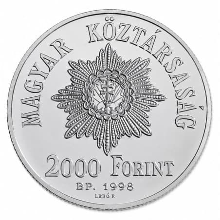 Stříbrná mince 2000 Forint Hungarian Revolution of 1848-49 - 1998 Proof