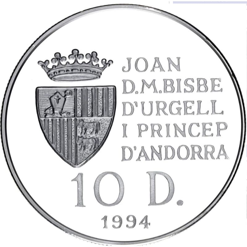 Stříbrná mince 10 Diners - Joan Martí i Alanis XXVI Summer Olympic Games - 1994 Proof