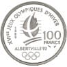 Stříbrná mince 100 Francs Alpine Skiing - 1989 Proof