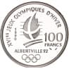 Stříbrná mince 100 Francs Bobsledding - 1990 Proof