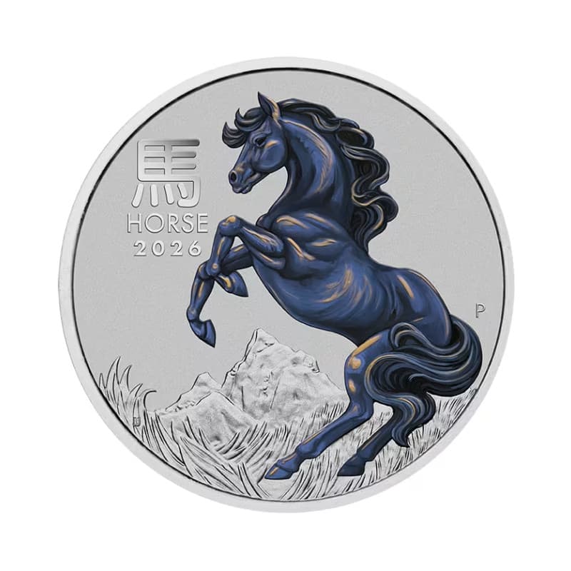 Platinová mince 1 Oz Lunar Series III Year of the Horse 2026 Kolorovaná