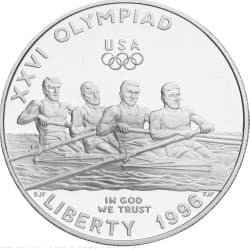 Stříbrná mince 1 Dollar Atlanta Olympics - Rowing - 1996 Proof