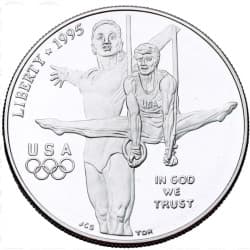 Stříbrná mince 1 Dollar Centennial Olympic Games, Gymnastics - 1995 Proof