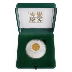 Bimetalová pamětní mince 1 Oz se zlatou inlejí a hologramem k roku 2000 Proof Bez Certifikátu
