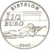 Stříbrná mince 1½ Euro Biathlon - 2005