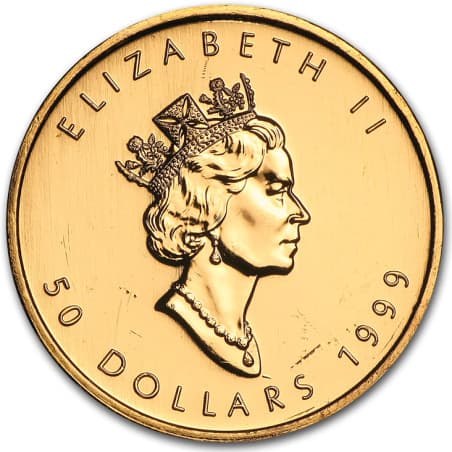 Zlatá mince 1 Oz Maple Leaf poškozená