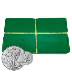 Box 500 x stříbrná mince 1 Oz American Eagle aktuální ročník