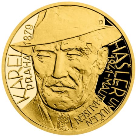 Zlatá mince 1 dukát Národní hrdinové - Karel Hašler 2021 Proof