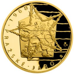 Zlatá mince 1/4 Oz Převratné osmičky našich Dějin- 1968 Pražské jaro Proof