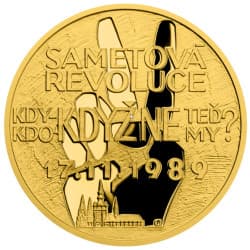 Zlatá mince 1/4 Oz Cesta za svobodou- Sametová revoluce Proof